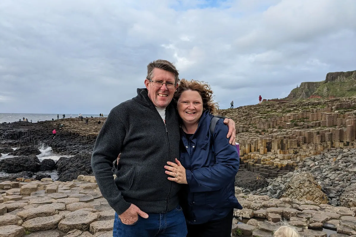 Sinéad and Keith exploring the Northern Ireland coast